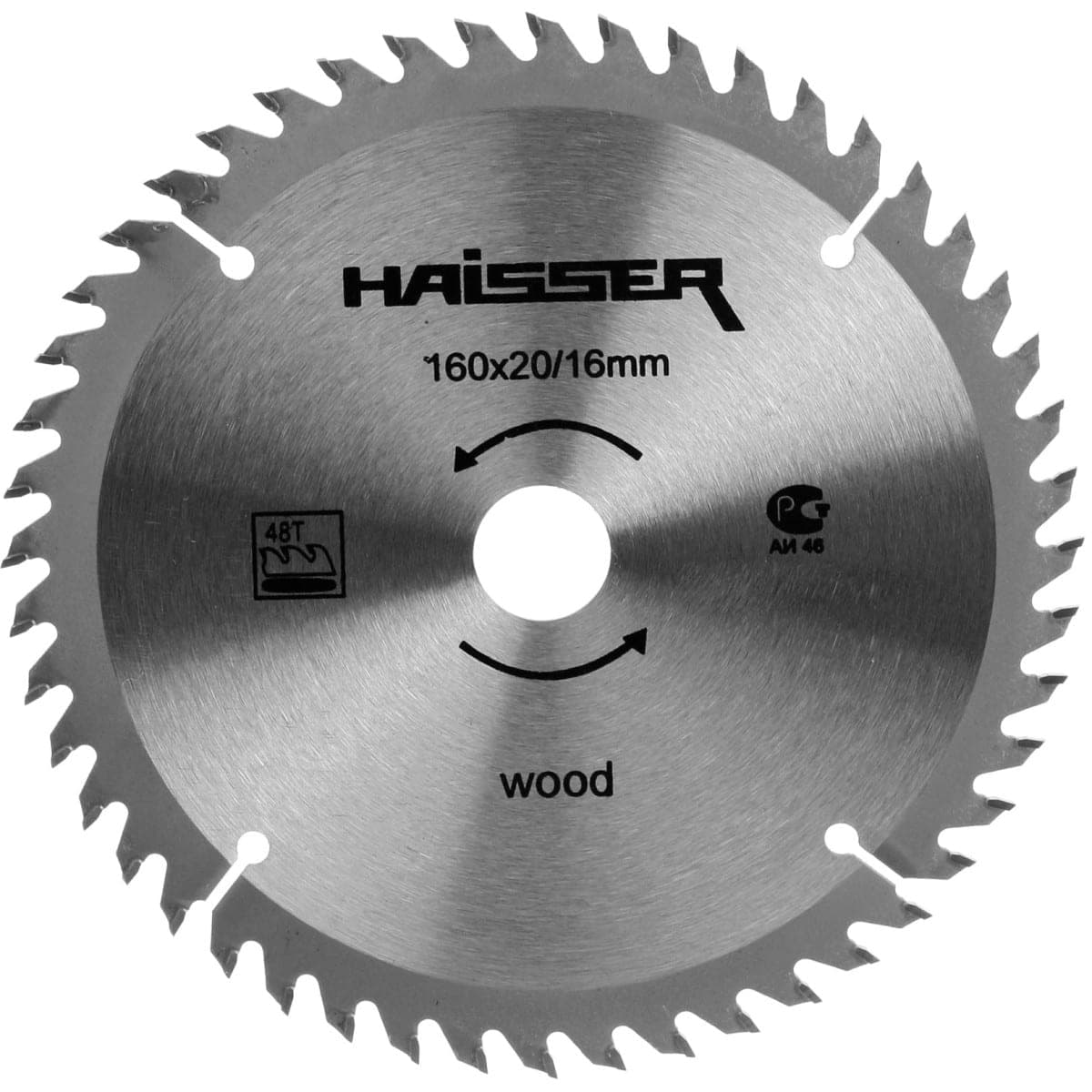 Haisser Диск пильний по дереву 160х16 / 20 48 зуб.